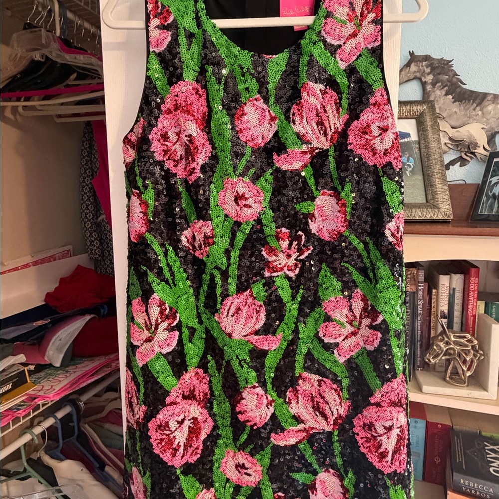 Lilly Pulitzer  axlee Pink and Green Sequin Dress